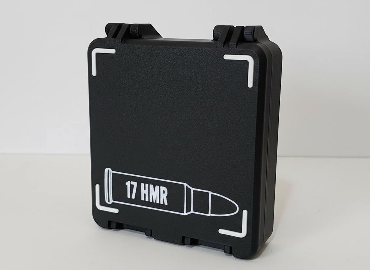 Filamelt Munitionsbox / 17 HMR / 'Klappdeckel' / Patronenbox, Ammo Box - 3D-Druck aus dem Westerwald