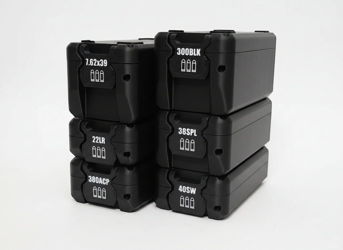 Filamelt Munitionsbox / 300 AAC Blackout / 'Klappdeckel' / Patronenbox, Ammo Box - 3D-Druck aus dem Westerwald
