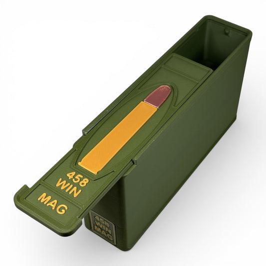 Coconut Innovations Munitionsbox / .458 WIN Mag / ‘Schiebedeckel’ / Patronenbox, Ammo Box - 3D-Druck aus dem Westerwald