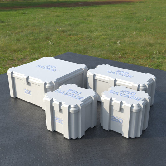 Filamelt Munitionsbox / .250 Savage / ‘Klappdeckel’ / Patronenbox, Ammo Box - 3D-Druck aus dem Westerwald