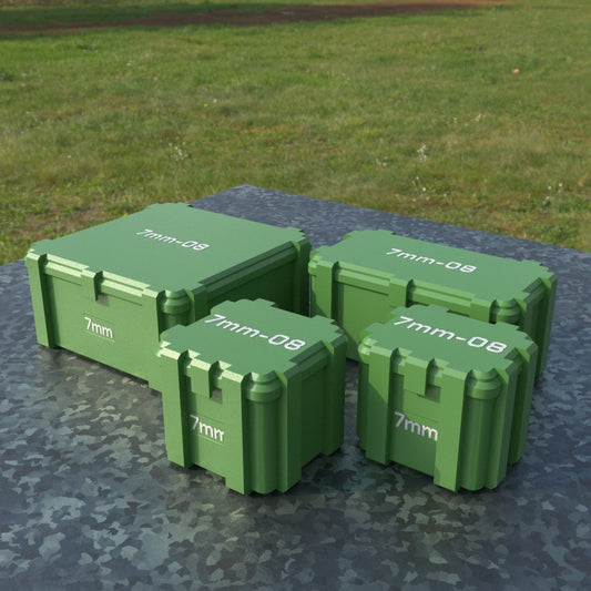 Filamelt Munitionsbox / 7mm-08 REM / ‘Klappdeckel’ / Patronenbox, Ammo Box - 3D-Druck aus dem Westerwald