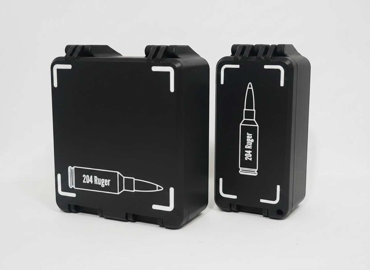 Filamelt Munitionsbox / 204 Ruger / 'Klappdeckel' / Patronenbox, Ammo Box - 3D-Druck aus dem Westerwald