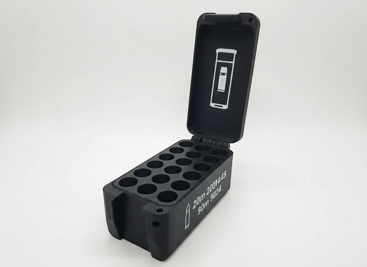 Filamelt Munitionsbox / 20 Gauge / 'Klappdeckel' / Patronenbox, Ammo Box - 3D-Druck aus dem Westerwald