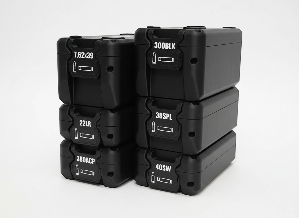 Filamelt Munitionsbox / 22 LR - .22 LFB / 'Klappdeckel' / Patronenbox, Ammo Box - 3D-Druck aus dem Westerwald