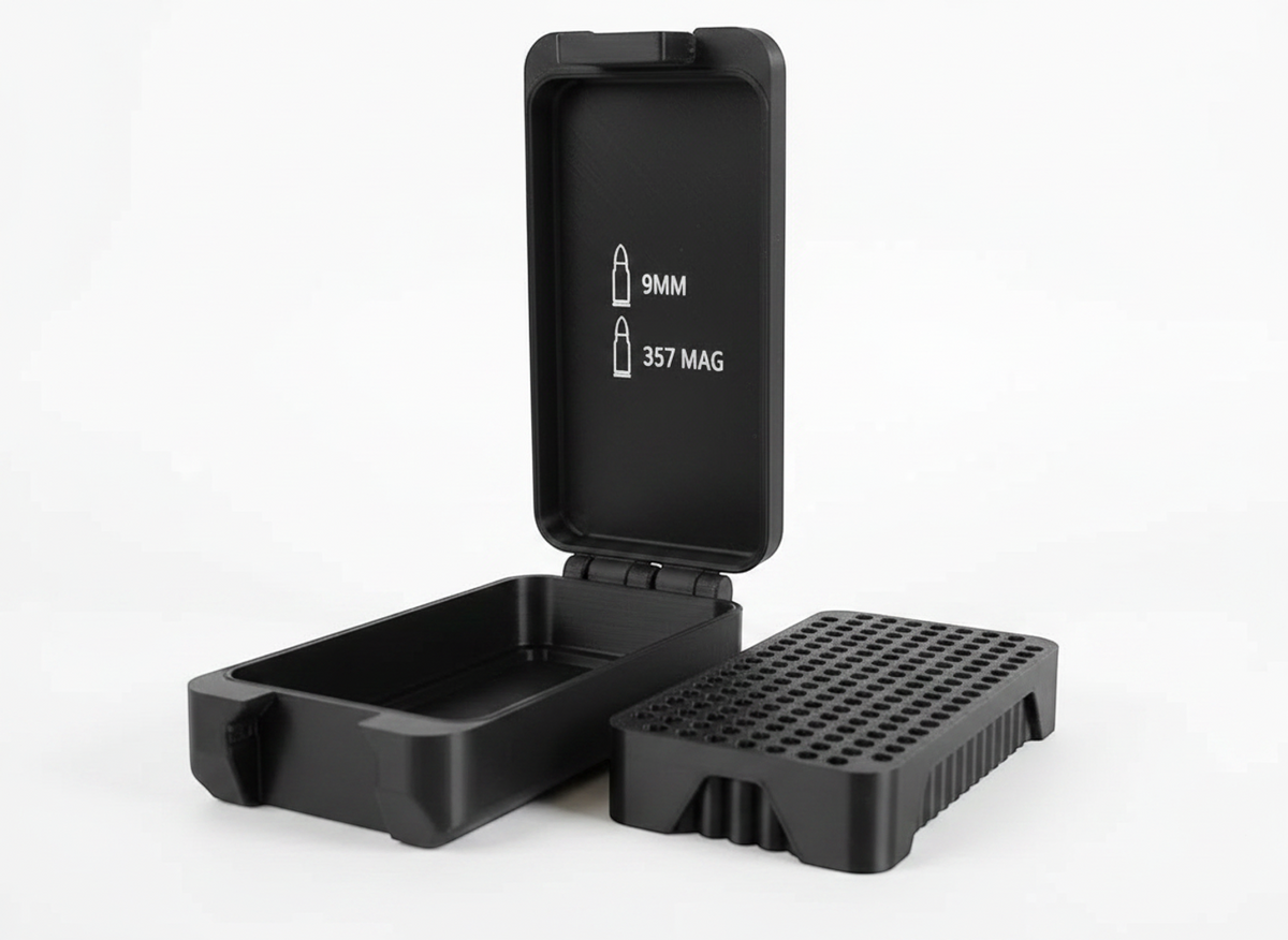 Filamelt Munitionsbox / 22 LR - .22 LFB / 'Klappdeckel' / Patronenbox, Ammo Box - 3D-Druck aus dem Westerwald