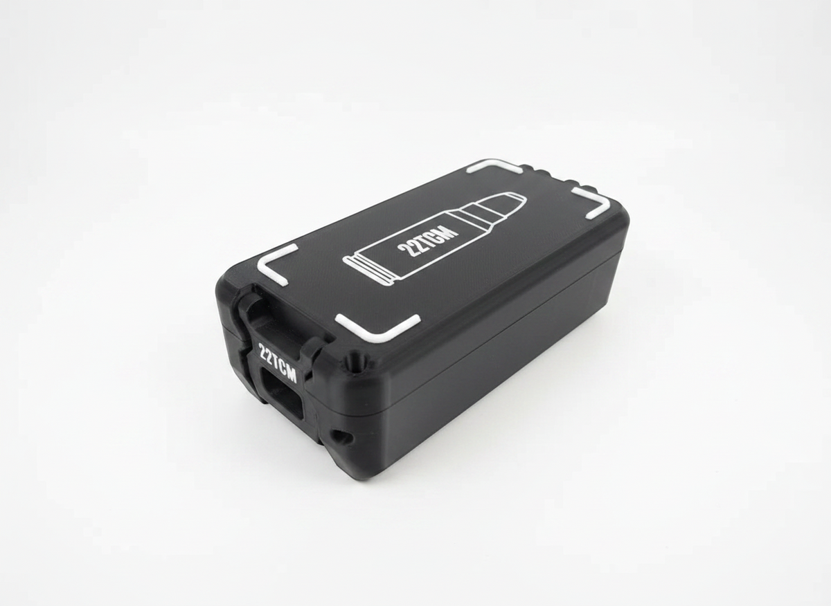 Filamelt Munitionsbox / 22 TCM / 'Klappdeckel' / Patronenbox, Ammo Box - 3D-Druck aus dem Westerwald