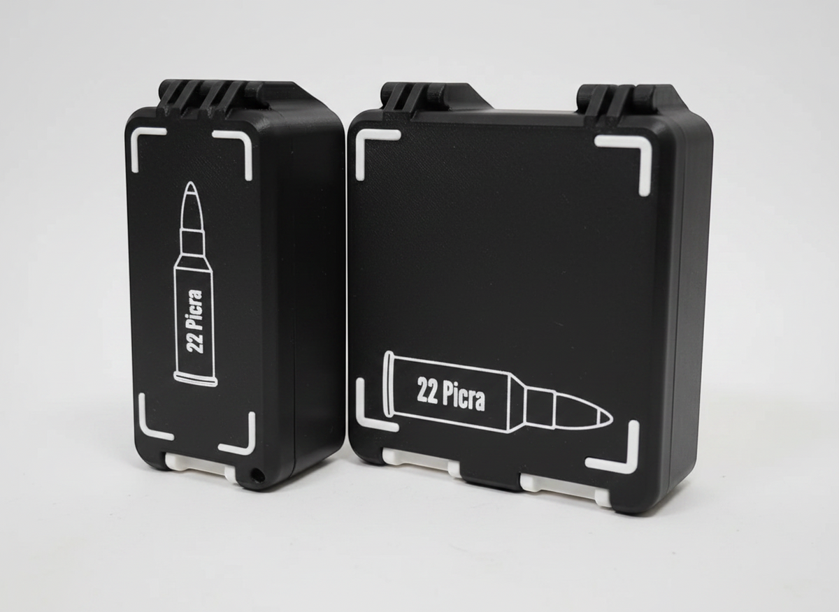 Filamelt Munitionsbox / 22 Picra / 'Klappdeckel' / Patronenbox, Ammo Box - 3D-Druck aus dem Westerwald