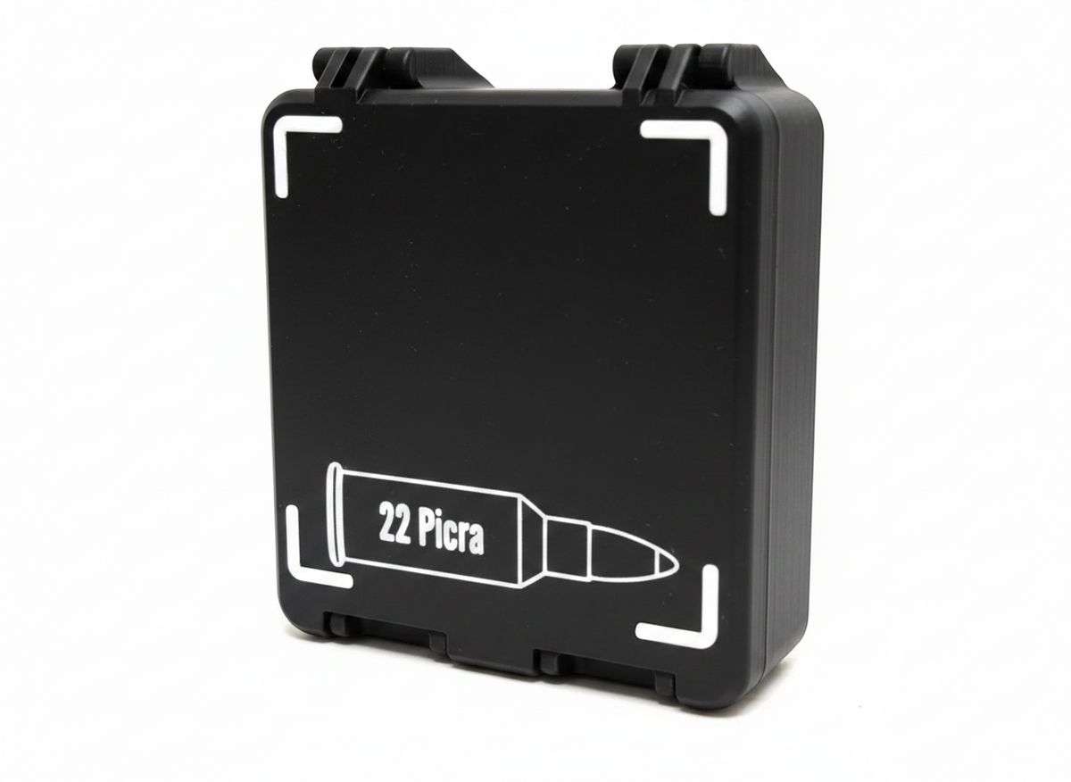 Filamelt Munitionsbox / 22 Picra / 'Klappdeckel' / Patronenbox, Ammo Box - 3D-Druck aus dem Westerwald