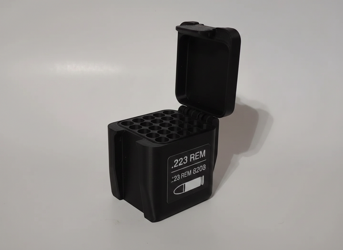 Filamelt Munitionsbox / 25-06 Remington / 'Klappdeckel' / Patronenbox, Ammo Box - 3D-Druck aus dem Westerwald