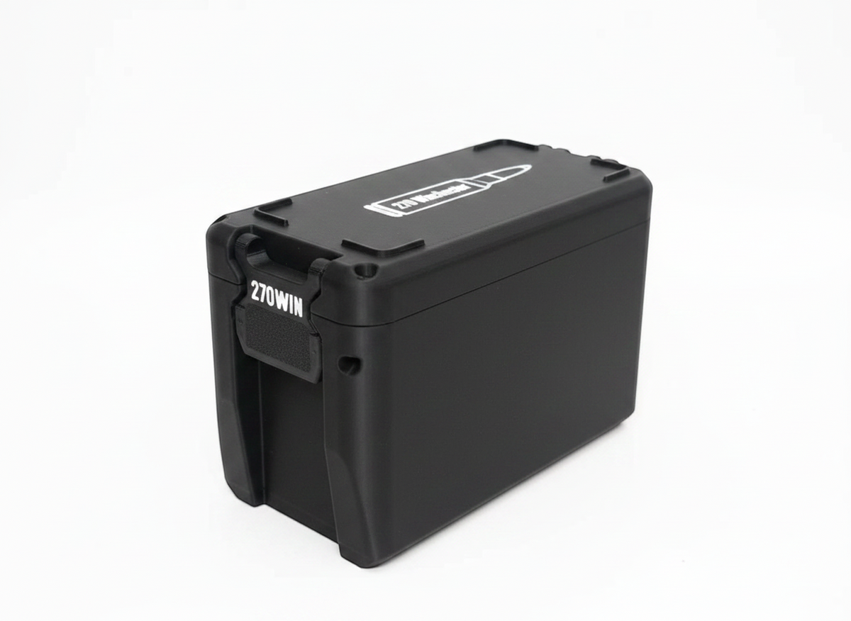 Filamelt Munitionsbox / 270 Winchester / 'Klappdeckel' / Patronenbox, Ammo Box - 3D-Druck aus dem Westerwald