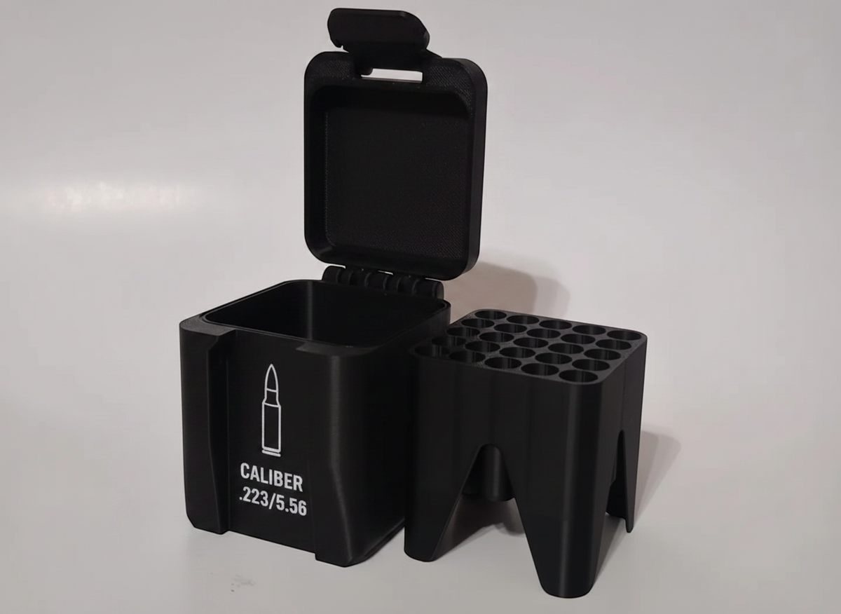 Filamelt Munitionsbox / 280 Ackley / 'Klappdeckel' / Patronenbox, Ammo Box - 3D-Druck aus dem Westerwald