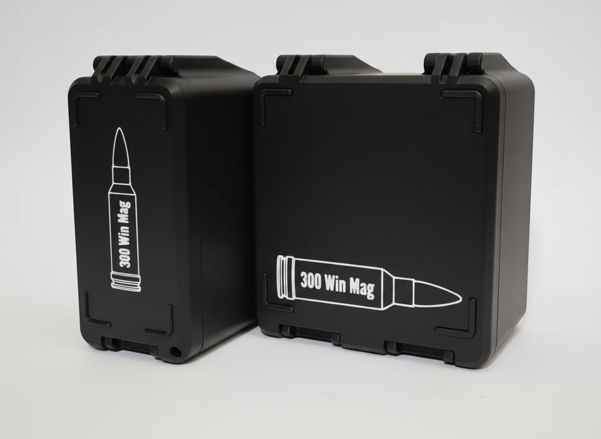 Filamelt Munitionsbox / 300 Winchester Magnum / 'Klappdeckel' / Patronenbox, Ammo Box - 3D-Druck aus dem Westerwald