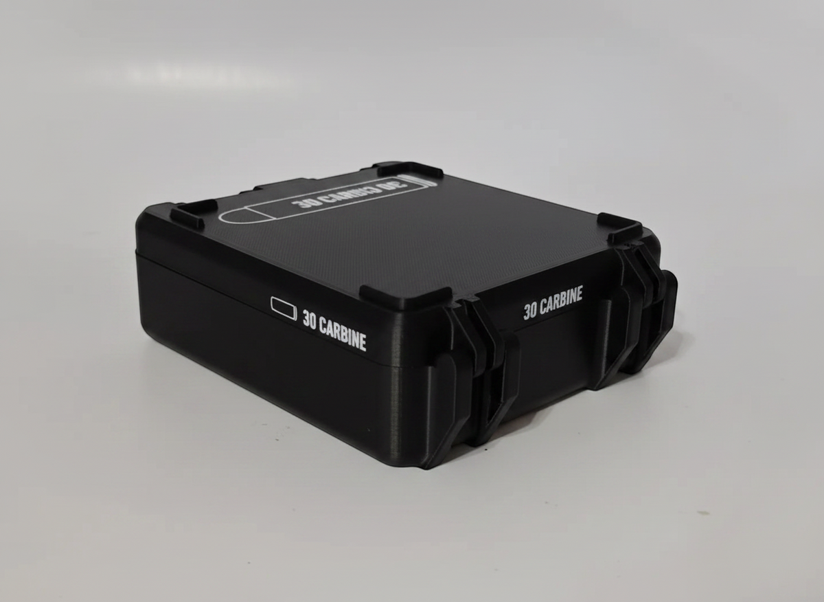 Filamelt Munitionsbox / 30 Carbine / 'Klappdeckel' / Patronenbox, Ammo Box - 3D-Druck aus dem Westerwald