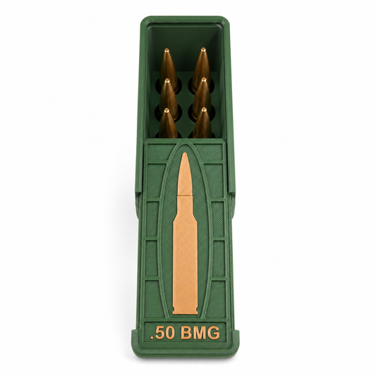 Munitionsbox „Modell Coconut“ für .50 BMG mit Schiebedeckel – Patronenbox, Ammo Box