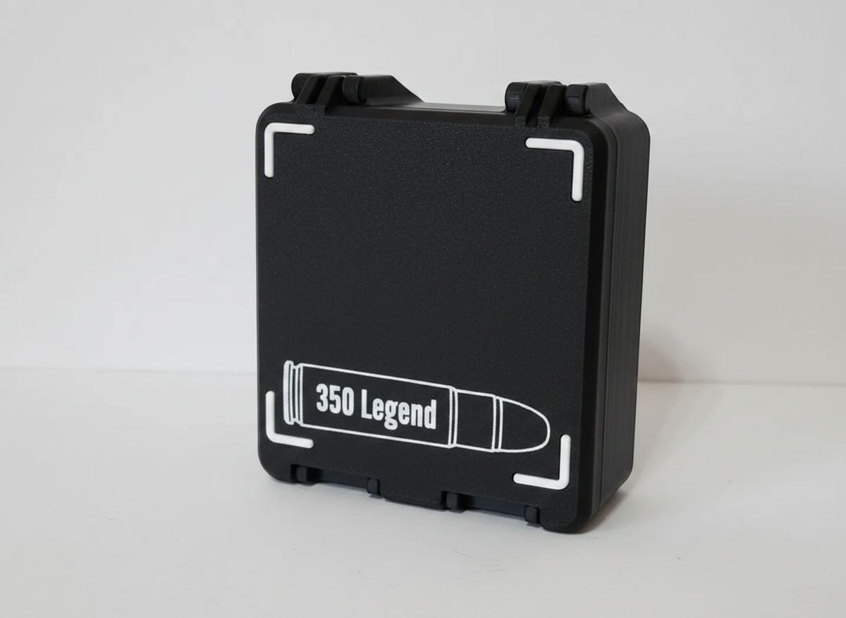 Filamelt Munitionsbox / 350 Legend / 'Klappdeckel' / Patronenbox, Ammo Box - 3D-Druck aus dem Westerwald