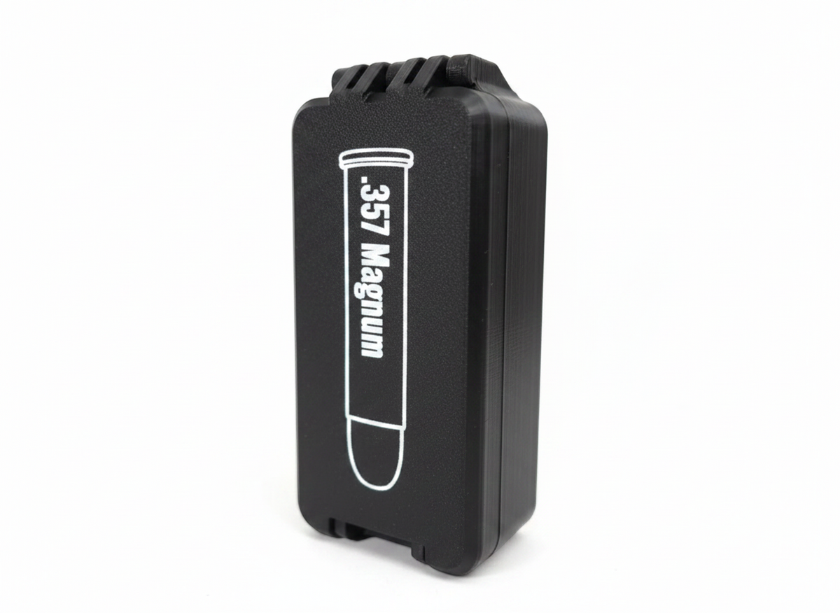 Filamelt Munitionsbox / 357 Magnum / 'Klappdeckel' / Patronenbox, Ammo Box - 3D-Druck aus dem Westerwald