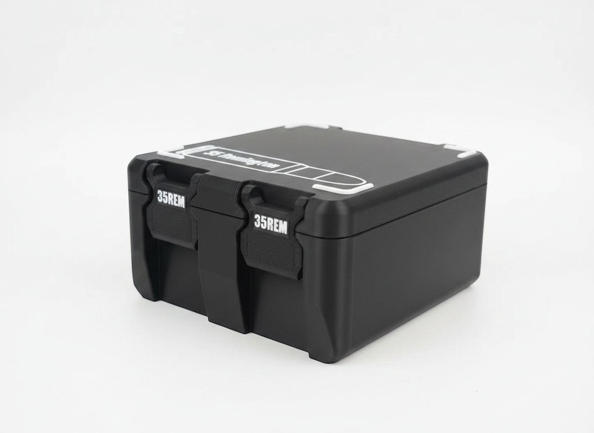 Filamelt Munitionsbox / 35 Remington / 'Klappdeckel' / Patronenbox, Ammo Box - 3D-Druck aus dem Westerwald