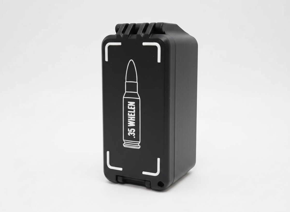 Filamelt Munitionsbox / 35 Whelen / 'Klappdeckel' / Patronenbox, Ammo Box - 3D-Druck aus dem Westerwald