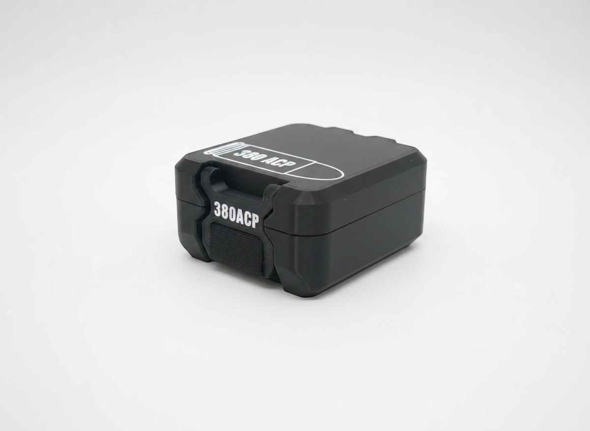 Filamelt Munitionsbox / 380 ACP / 'Klappdeckel' / Patronenbox, Ammo Box - 3D-Druck aus dem Westerwald