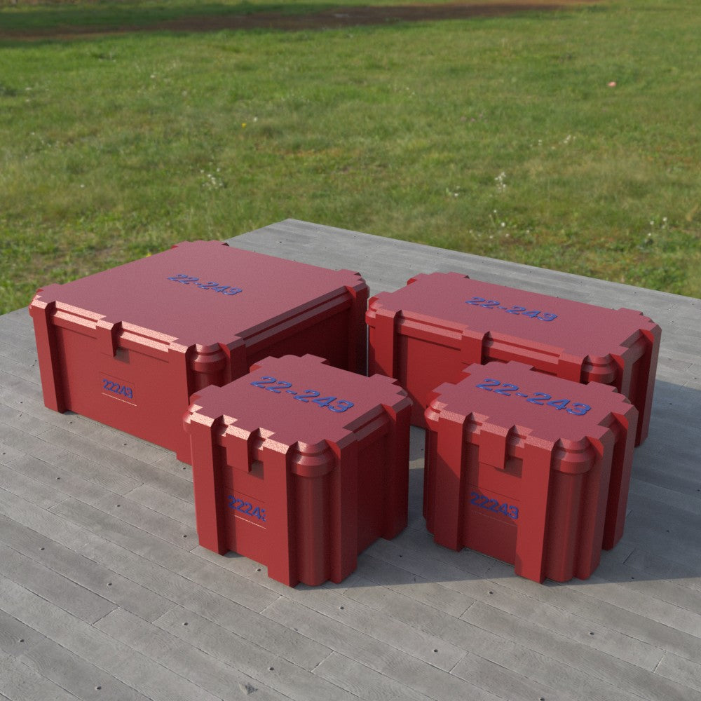 Filamelt Munitionsbox / .22-243 / ‘Klappdeckel’  / Patronenbox, Ammo Box - 3D-Druck aus dem Westerwald