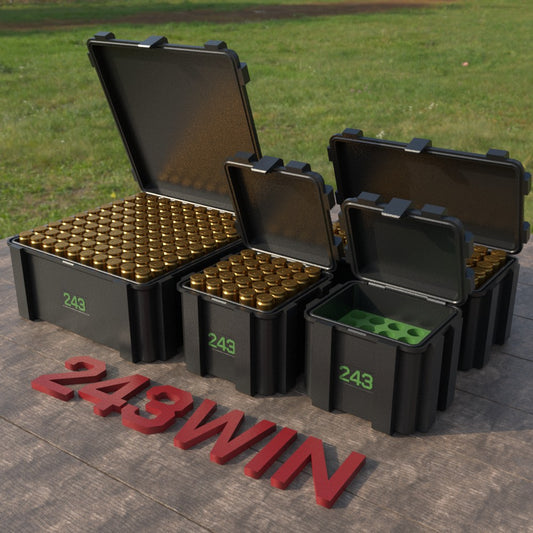Filamelt Munitionsbox / .243 Win / ‘Klappdeckel’  / Patronenbox, Ammo Box - 3D-Druck aus dem Westerwald