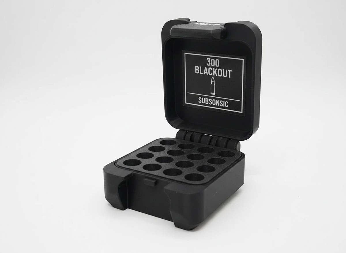 Filamelt Munitionsbox / .45 ACP (Automatic Colt Pistol) / 'Klappdeckel' / Patronenbox, Ammo Box - 3D-Druck aus dem Westerwald