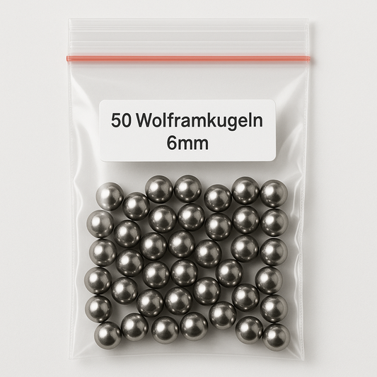 50x 6mm Wolframkugel (Tungsten, Hartmetall) - 3D-Druck aus dem Westerwald