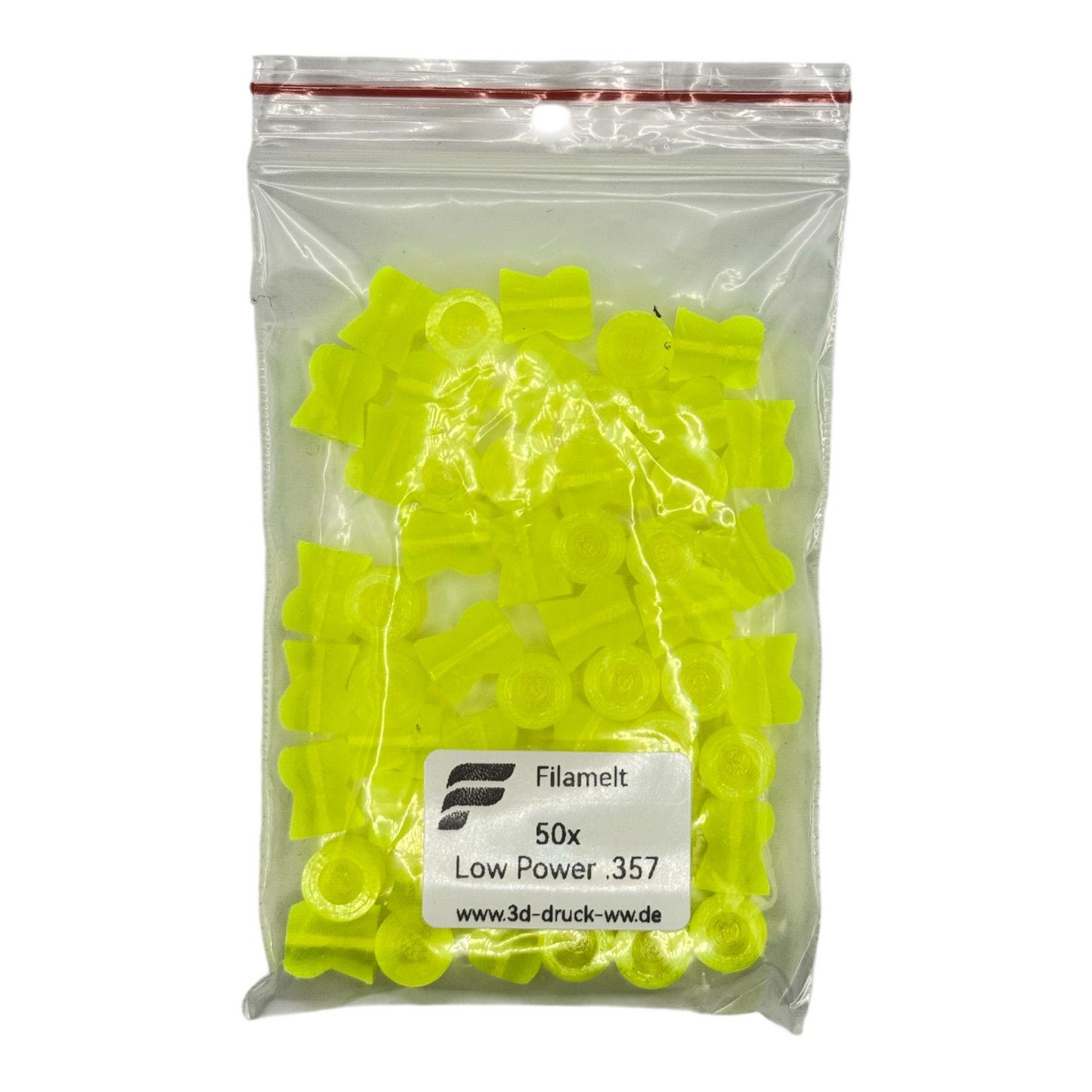 50x Low-Power Diabolos, 9mm, CAL .357, Wiederverwendbar, AEA HP Max - 3D-Druck aus dem Westerwald