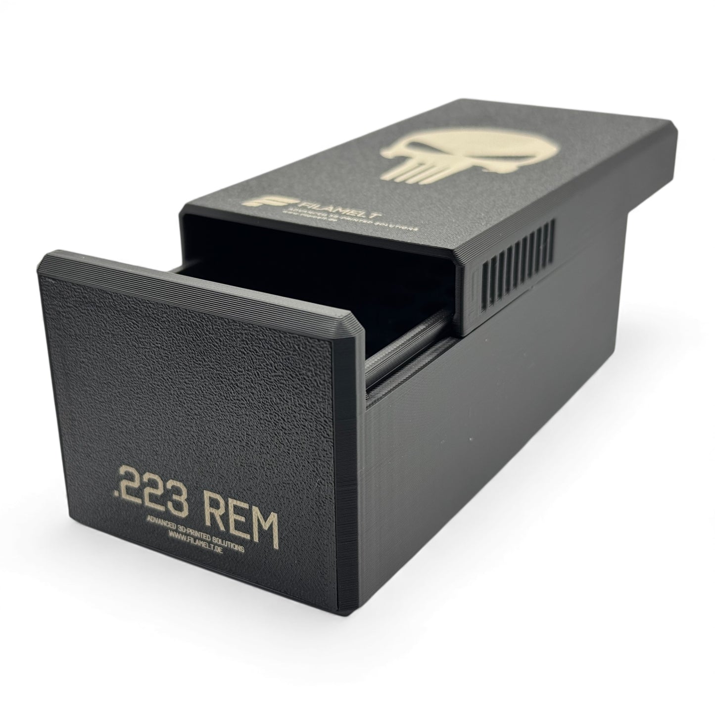 Filamelt Munitionsbox / Ammo Box .223 Remington / 5.56 – Patronenbox ‘Schiebedeckel’ – 10 / 20 / 25 / 50 Runden