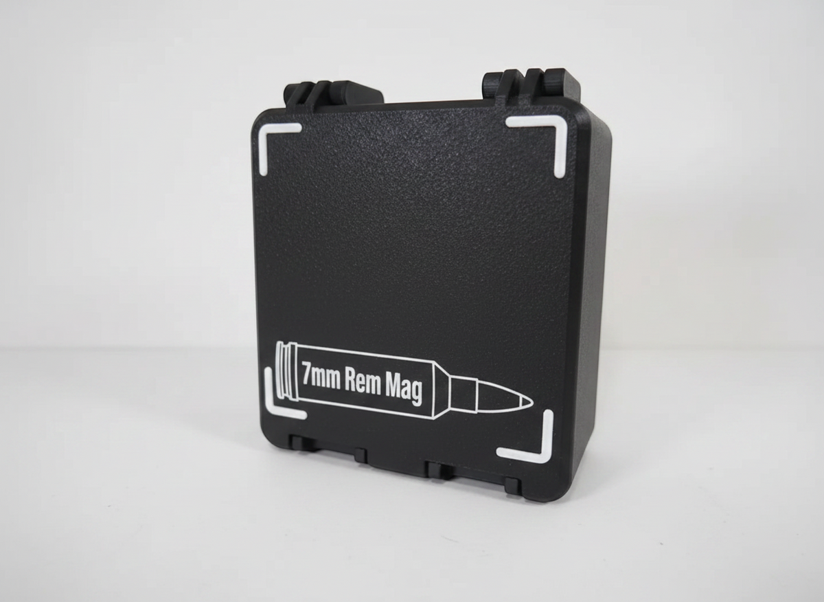Filamelt Munitionsbox / 7mm PRC / 'Klappdeckel' / Patronenbox, Ammo Box - 3D-Druck aus dem Westerwald