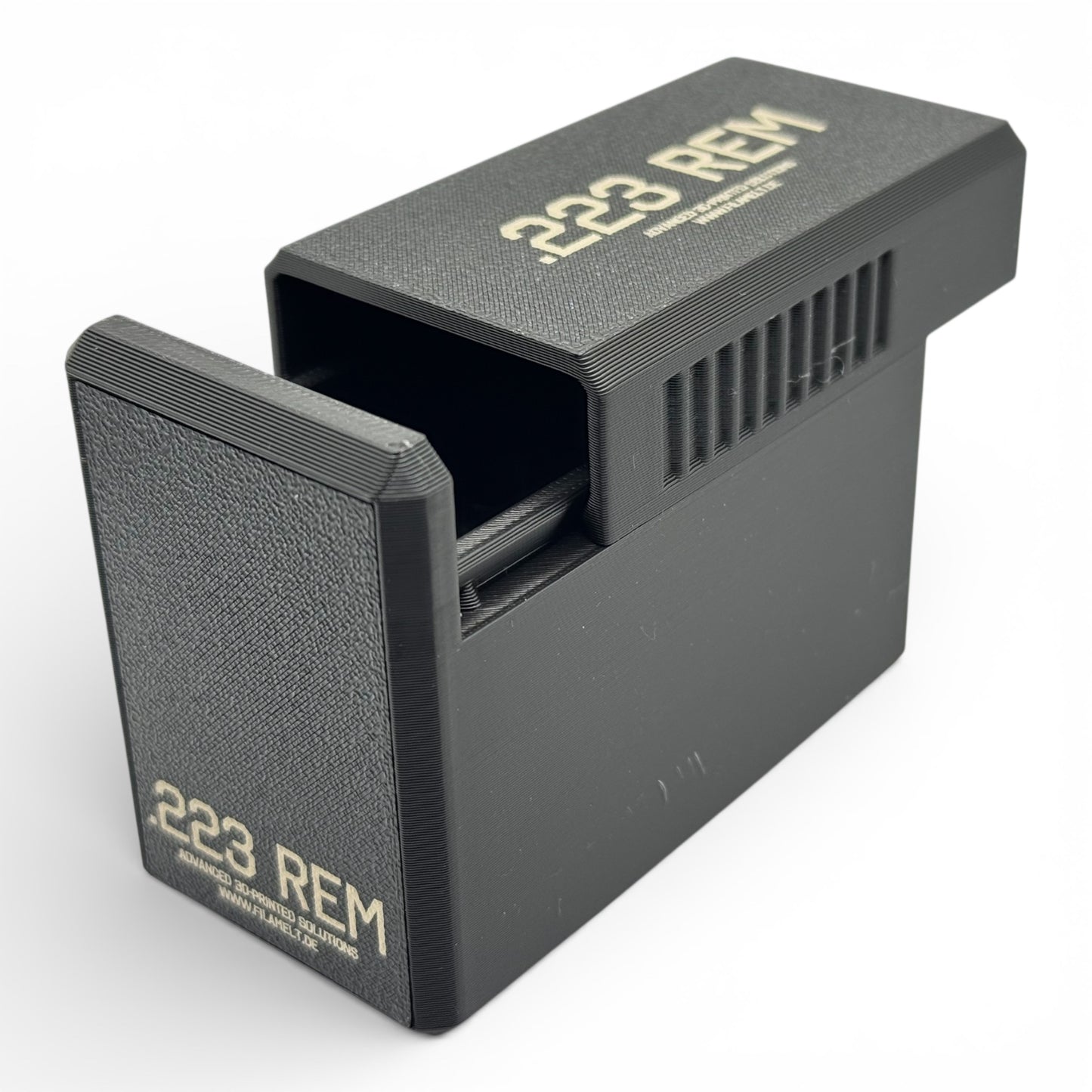 Filamelt Munitionsbox / Ammo Box .223 Remington / 5.56 – Patronenbox ‘Schiebedeckel’ – 10 / 20 / 25 / 50 Runden