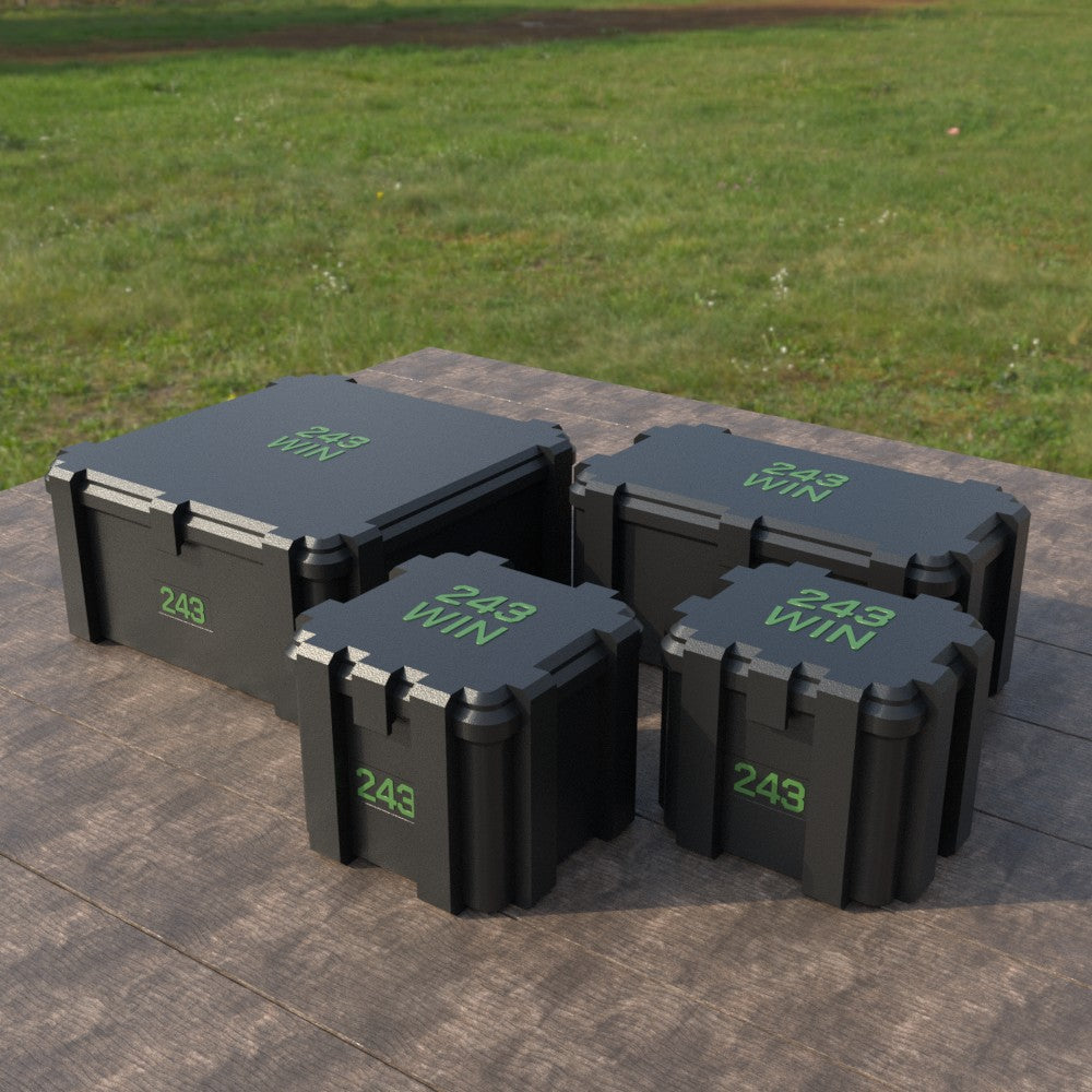 Filamelt Munitionsbox / Ammo Box .243 Win – Patronenbox ‘Klappdeckel’ – 20 / 25 / 50 / 100 Runden