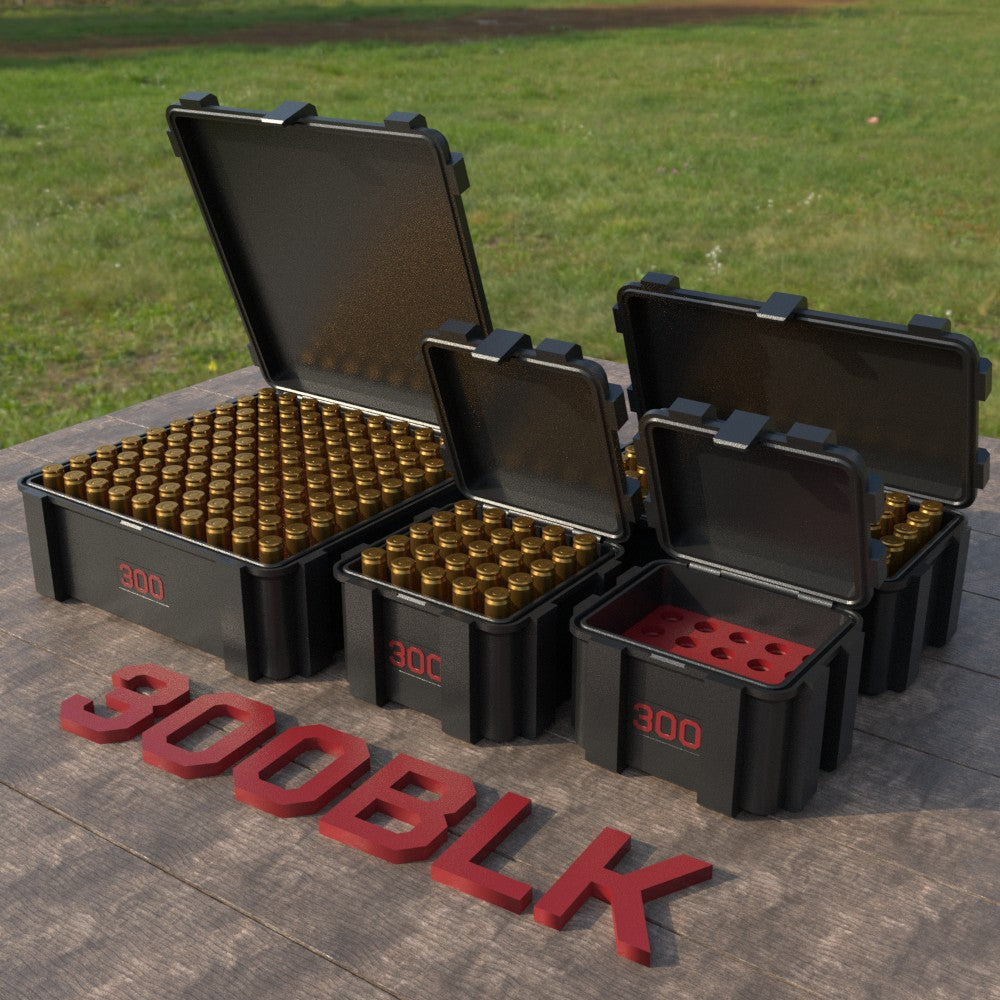 Filamelt Munitionsbox / Ammo Box .300 AAC Blackout – Patronenbox ‘Klappdeckel’ – 20 / 25 / 50 / 100 Runden