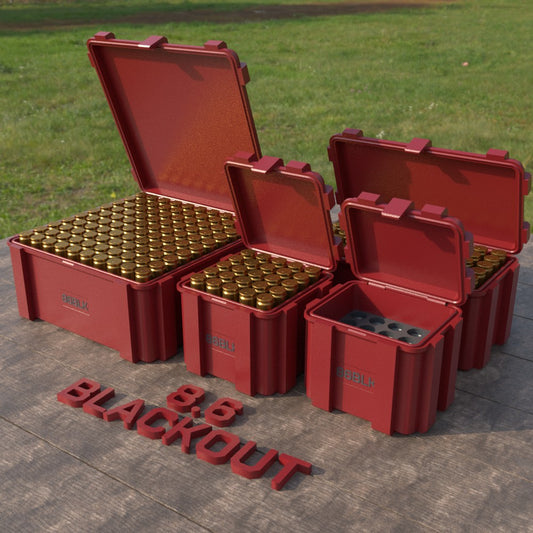 Filamelt Munitionsbox / Ammo Box 8.6 Blackout – Patronenbox ‘Klappdeckel’ – 20 / 25 / 50 / 100 Runden