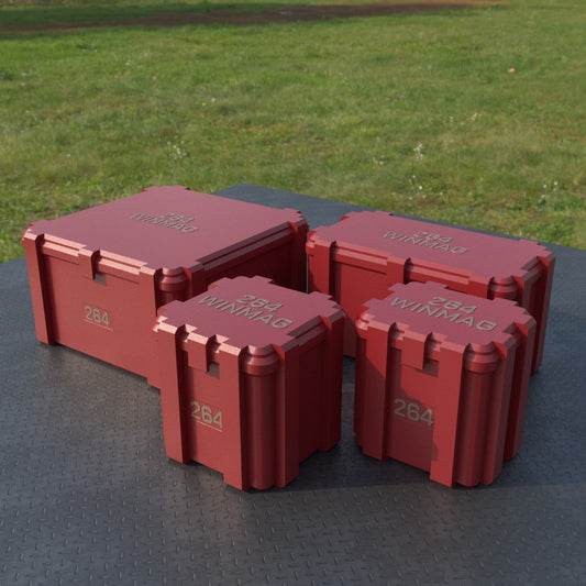 Filamelt Munitionsbox / Ammo Box .264 Winchester Magnum – Patronenbox ‘Klappdeckel’ – 20 / 25 / 50 / 100 Runden