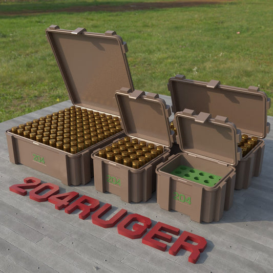 Filamelt Munitionsbox / Ammo Box .204 Ruger – Patronenbox ‘Klappdeckel’ – 20 / 25 / 50 / 100 Runden