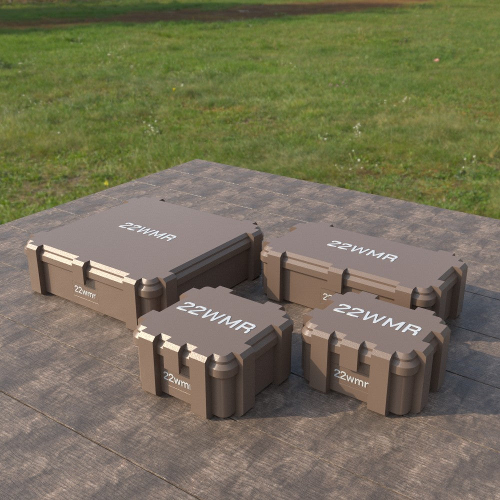 Filamelt Munitionsbox / Ammo Box .22 WMR – Patronenbox ‘Klappdeckel’ – 20 / 25 / 50 / 100 Runden