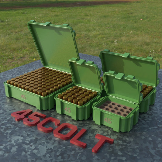 Filamelt Munitionsbox / Ammo Box .45 Colt – Patronenbox ‘Klappdeckel’ – 20 / 25 / 50 / 100 Runden
