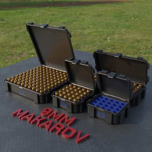 Filamelt Munitionsbox / Ammo Box 9mm Mak (9x18) – Patronenbox ‘Klappdeckel’ – 20 / 25 / 50 / 100 Runden