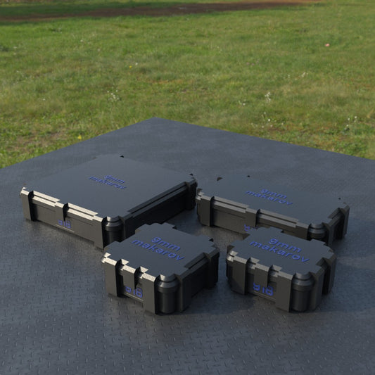 Filamelt Munitionsbox / Ammo Box 9mm Mak (9x18) – Patronenbox ‘Klappdeckel’ – 20 / 25 / 50 / 100 Runden