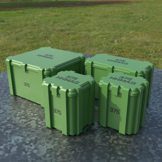 Filamelt Munitionsbox / Ammo Box .375 H&H Mag – Patronenbox ‘Klappdeckel’ – 20 / 25 / 50 / 100 Runden