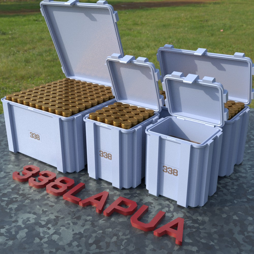 Filamelt Munitionsbox / Ammo Box .338 Lapua Magnum – Patronenbox ‘Klappdeckel’ – 20 / 25 / 50 / 100 Runden