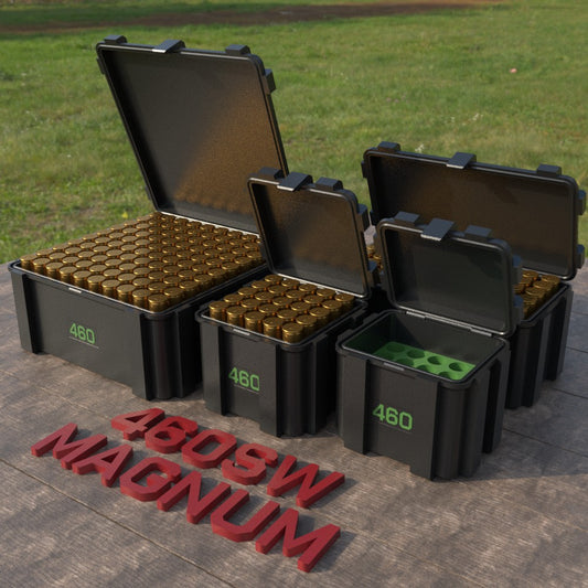 Filamelt Munitionsbox / Ammo Box .460 S&W Magnum – Patronenbox ‘Klappdeckel’ – 20 / 25 / 50 / 100 Runden