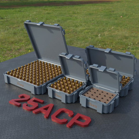 Filamelt Munitionsbox / Ammo Box .25 ACP – Patronenbox ‘Klappdeckel’ – 20 / 25 / 50 / 100 Runden