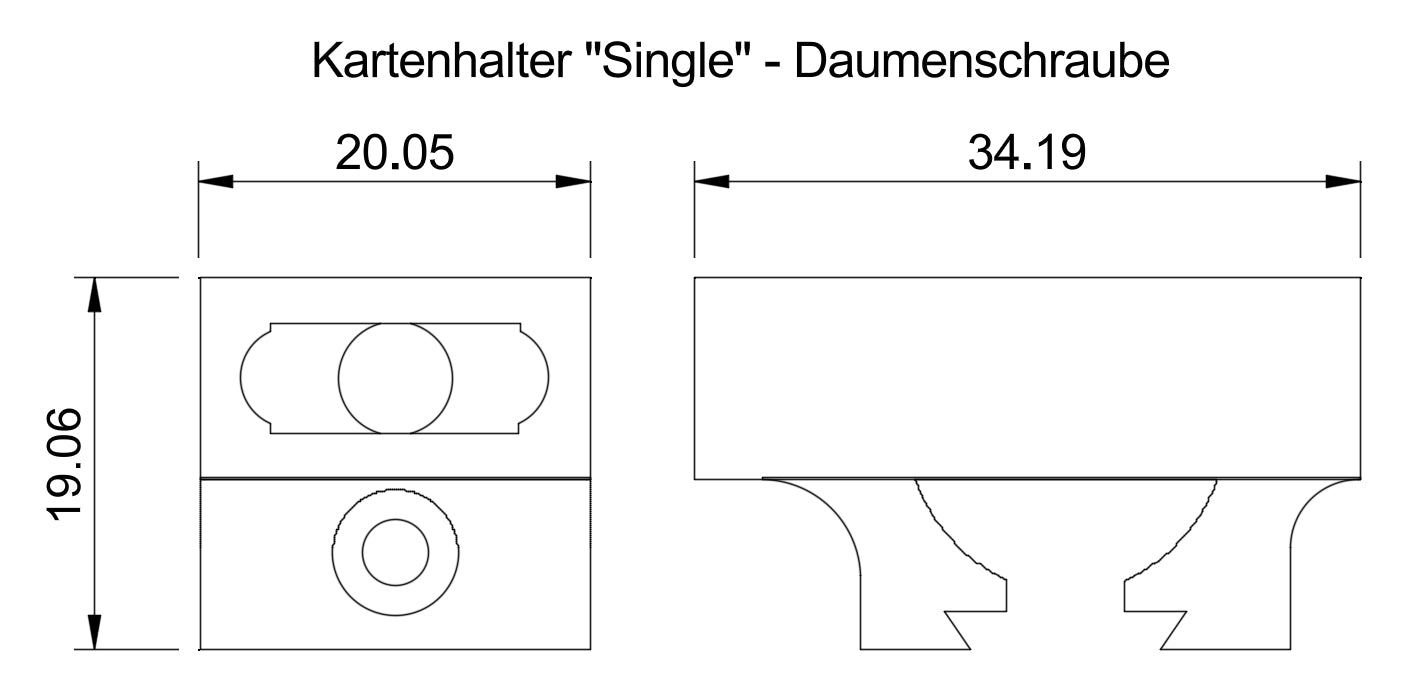 AEA HP Max MK2 - Kartenhalter / Begrenzungskartenhalter V2.0 - Daumenschraube