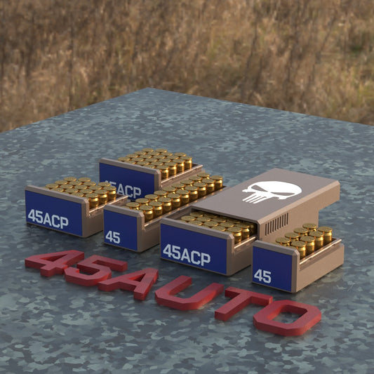 Filamelt Munitionsbox / Ammo Box .45 ACP (Automatic Colt Pistol) – Patronenbox ‘Schiebedeckel’ – 10 / 20 / 25 / 50 Runden