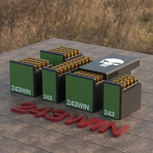 Filamelt Munitionsbox / Ammo Box .243 Win – Patronenbox ‘Schiebedeckel’ – 10 / 20 / 25 / 50 Runden