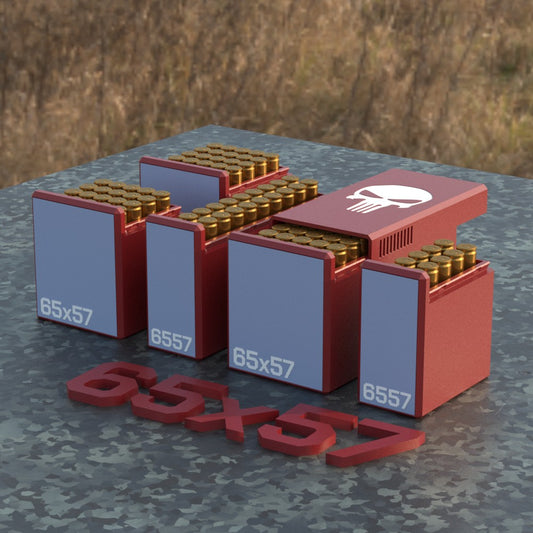 Filamelt Munitionsbox / Ammo Box 6.5x57 – Patronenbox ‘Schiebedeckel’ – 10 / 20 / 25 / 50 Runden