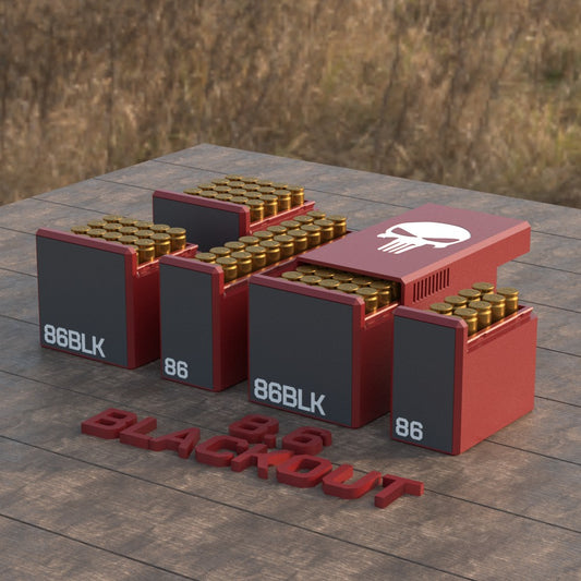 Filamelt Munitionsbox / Ammo Box 8.6 Blackout – Patronenbox ‘Schiebedeckel’ – 10 / 20 / 25 / 50 Runden