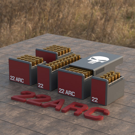 Filamelt Munitionsbox / Ammo Box .22 ARC – Patronenbox ‘Schiebedeckel’ – 10 / 20 / 25 / 50 Runden